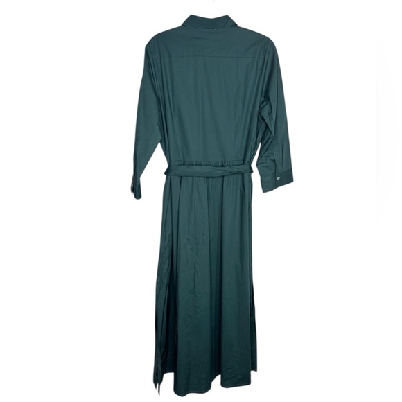 NWT Rosso35 Luxury Shirt Dress Midi in Teal Size 50 (US L) - Picture 7 of 16